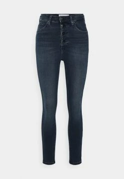 Calvin Klein Jeans HIGH RISE SUPER SKINNY ANKLE - Jeans Skinny - Denim Dark