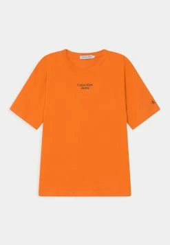 Calvin Klein Jeans STACK LOGO RELAXED - T-shirt Basique - Orange Summit