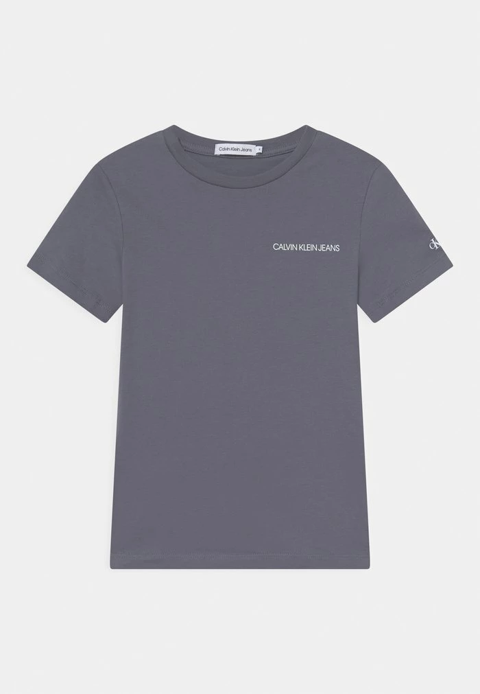 Calvin Klein Jeans CHEST LOGO - T-shirt Imprimé - Asphalt Grey 1 Calvin Klein Jeans CHEST LOGO - T-shirt Imprimé - Asphalt Grey