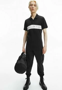 Calvin Klein Jeans SLIM BLOCK - Polo - Ck Black -Calvin Klein Elegant Magasin 7096bb1439ac42f3ba730ebc37de2b8d