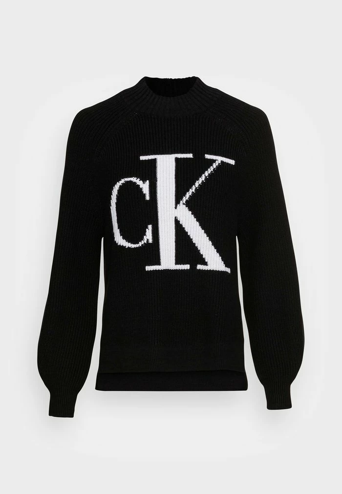 Calvin Klein Jeans RAGLAN SWEATER - Pullover - Black/bright White 4 Calvin Klein Jeans RAGLAN SWEATER - Pullover - Black/bright White – Image 4