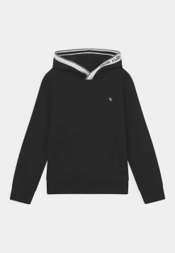 Calvin Klein Jeans INTARSIA HOODIE - Sweatshirt - Black