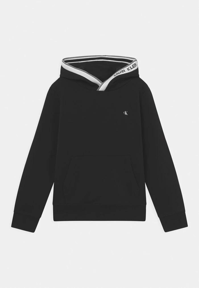 Calvin Klein Jeans INTARSIA HOODIE - Sweatshirt - Black 1 Calvin Klein Jeans INTARSIA HOODIE - Sweatshirt - Black