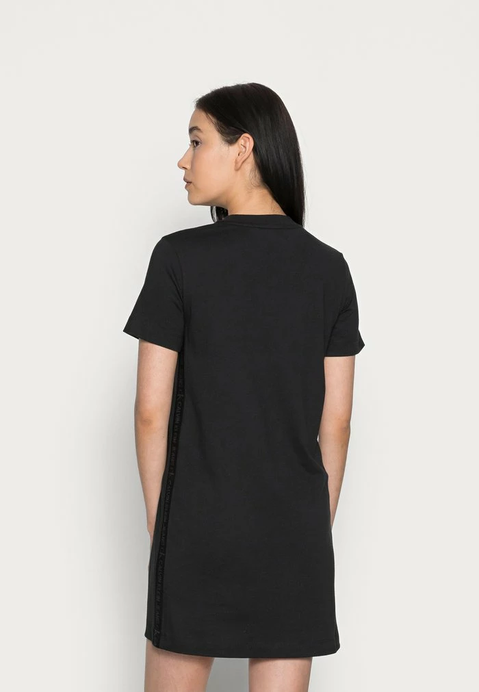 Calvin Klein Jeans LOGO TRIM DRESS - Robe En Jersey - Black 3 Calvin Klein Jeans LOGO TRIM DRESS - Robe En Jersey - Black – Image 3