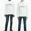Calvin Klein Jeans MONOGRAM - Sweat à Capuche - White/ Delicate Rose