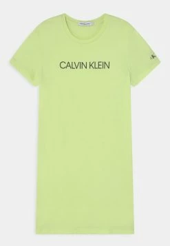 Calvin Klein Elegant Magasin 48 Calvin Klein Jeans INST LOGO - Robe En Jersey - Light Aloe