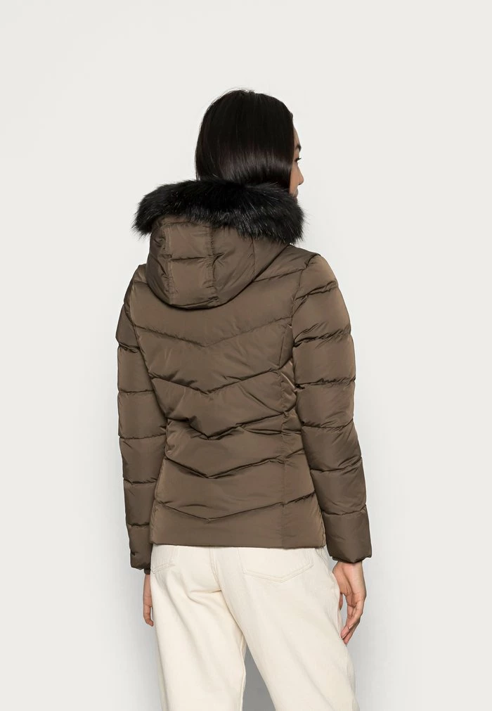 Calvin Klein Jeans SHORT FITTED PUFFER - Doudoune - Black Olive 3 Calvin Klein Jeans SHORT FITTED PUFFER - Doudoune - Black Olive – Image 3