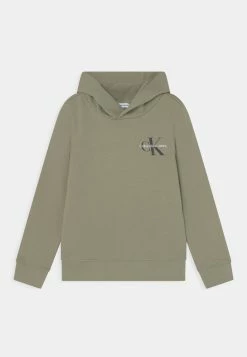Calvin Klein Jeans SMALL MONOGRAM HOODIE UNISEX - Sweatshirt - Forest Khaki