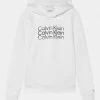 Calvin Klein Jeans CUT HOODIE - Sweat à Capuche - Bright White