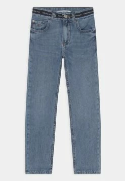 Calvin Klein Jeans REGULAR STRAIGHT LOGO TAPE - Jean Droit - Denim Medium