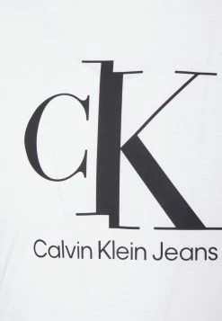 Calvin Klein Jeans SPLICED CENTER CHEST TEE UNISEX - T-shirt Imprimé - Bright White -Calvin Klein Elegant Magasin 74b1e185c0f64206b74ef0e2636513ab