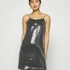 Calvin Klein Jeans SEQUIN LOGO STRAP DRESS - Robe De Soirée - Black