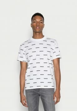 Calvin Klein Jeans INSTITUTIONAL BOX LOGO TEE - T-shirt Imprimé - White