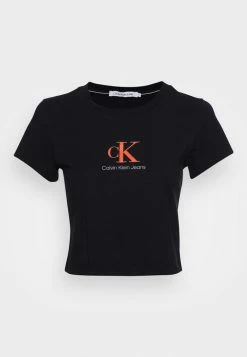 Calvin Klein Jeans BABY TEE - T-shirt Imprimé - Black -Calvin Klein Elegant Magasin 76260d94757e42d18ac356aa3d0f3c25