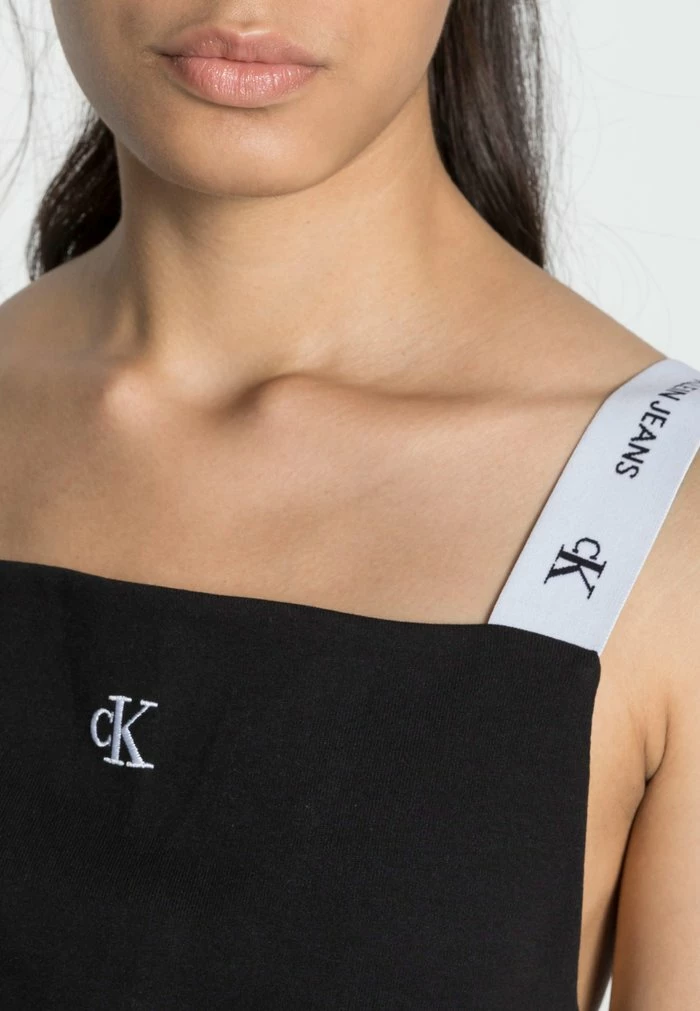 Calvin Klein Jeans STRAP SQUARE NECK DRESS - Robe Fourreau - Black 5 Calvin Klein Jeans STRAP SQUARE NECK DRESS - Robe Fourreau - Black – Image 5