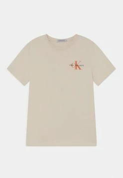 Calvin Klein Jeans CHEST MONOGRAM - T-shirt Basique - Eggshell
