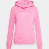 Calvin Klein Jeans SHRUNKEN INSTITUTIONAL HOODIE - Sweatshirt - Lipstick Pink