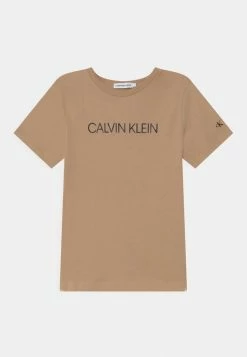 Calvin Klein Jeans INSTITUTIONAL - T-shirt Imprimé - Tawny Sand