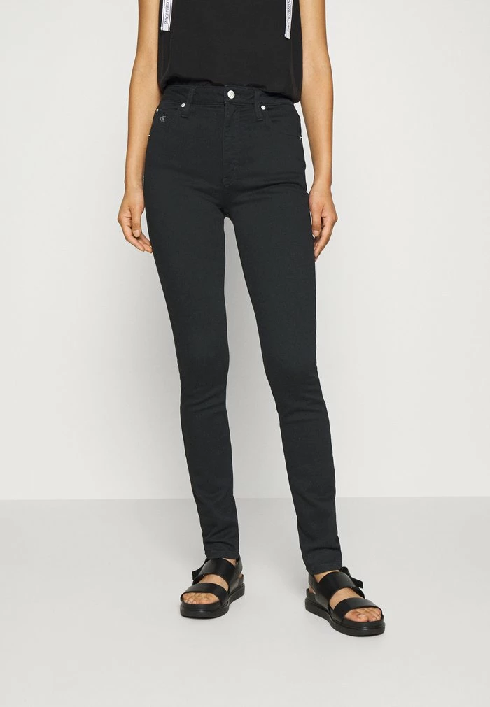 Calvin Klein Jeans HIGH RISE SKINNY - Jeans Skinny - Black Denim 1 Calvin Klein Jeans HIGH RISE SKINNY - Jeans Skinny - Black Denim