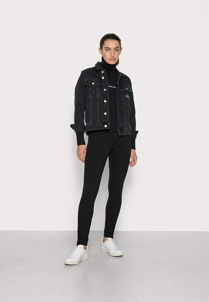 Calvin Klein Jeans MONOGRAM EMBROIDERY ROLL NECK - Pullover - Black 2 Calvin Klein Jeans MONOGRAM EMBROIDERY ROLL NECK - Pullover - Black – Image 2