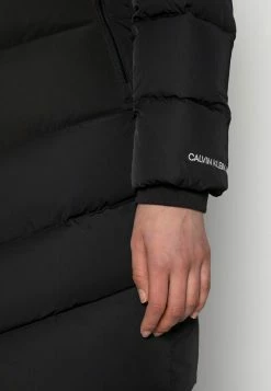 Calvin Klein Jeans LONG FITTED - Doudoune - Black -Calvin Klein Elegant Magasin 7848bd6cffbe42a4a3298b493e8f050e