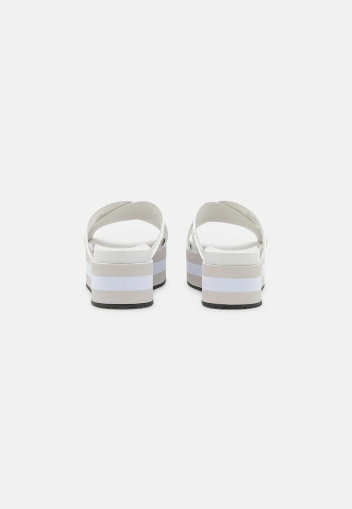Calvin Klein Jeans FLATFORM CRISSCROSS - Mules à Talons - Bright White 4 Calvin Klein Jeans FLATFORM CRISSCROSS - Mules à Talons - Bright White – Image 4