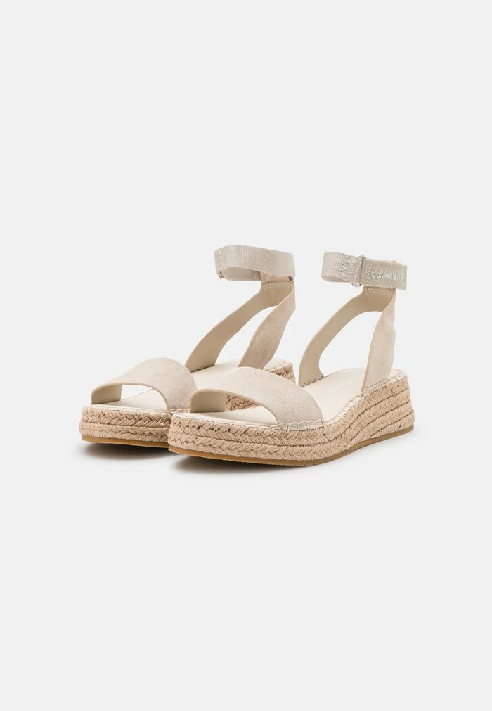 Calvin Klein Jeans SPORTY WEDGE ANKLE CLIP - Sandales à Plateforme - Eggshell 3 Calvin Klein Jeans SPORTY WEDGE ANKLE CLIP - Sandales à Plateforme - Eggshell – Image 3