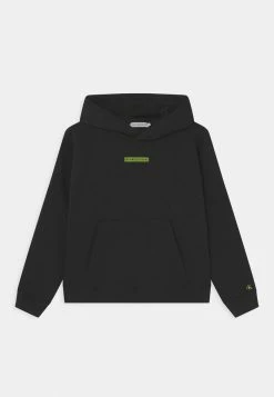 Calvin Klein Jeans MICRO FLOCK LOGO RELAXED HOODIE - Sweatshirt - Black
