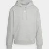 Calvin Klein Jeans CUT OFF TWO TONE MONOGRAM HOODIE UNISEX - Sweat à Capuche - Light Grey Heather