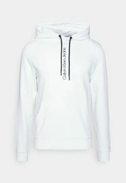 Calvin Klein Jeans SEASONAL INSTITUTIONAL HOODIE - Sweatshirt - Bright White