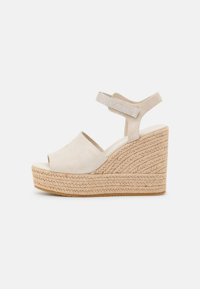 Calvin Klein Jeans WEDGE ANKLE CLIP - Sandales à Plateforme - Eggshell 2 Calvin Klein Jeans WEDGE ANKLE CLIP - Sandales à Plateforme - Eggshell â Image 2