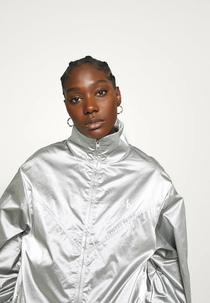 Calvin Klein Jeans ZIP THROUGH - Veste Coupe-vent - Silver 4 Calvin Klein Jeans ZIP THROUGH - Veste Coupe-vent - Silver – Image 4