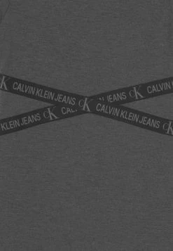 Calvin Klein Jeans PUNTO LOGO TAPE DRESS - Robe En Jersey - Dark Grey Heather -Calvin Klein Elegant Magasin 7d818e2bb25645508277bdb0100058c7