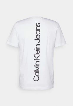 Calvin Klein Jeans SEASONAL INSTITUTIONAL BACK TEE UNISEX - T-shirt Imprimé - Bright White