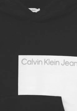 Calvin Klein Jeans PLACED BLOCK RELAXED HOODIE UNISEX - Sweatshirt - Black -Calvin Klein Elegant Magasin 7e185b88b37e4fb7a0f59247a92fb81c