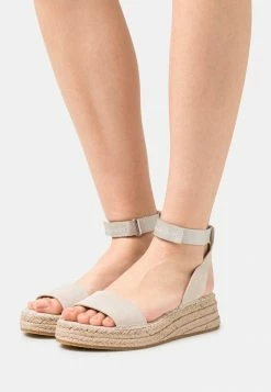 Calvin Klein Jeans SPORTY WEDGE ANKLE CLIP - Sandales à Plateforme - Eggshell