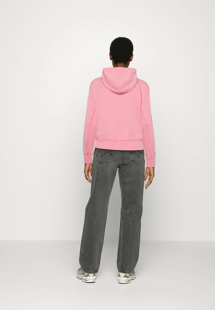 Calvin Klein Jeans MONOGRAM LOGO WASHED HOODIE - Sweatshirt - Lipstick Pink 3 Calvin Klein Jeans MONOGRAM LOGO WASHED HOODIE - Sweatshirt - Lipstick Pink – Image 3