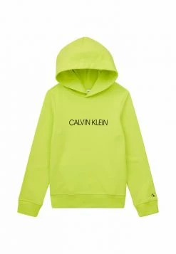 Calvin Klein Jeans INSTITUTIONAL LOGO - Sweat à Capuche - Lemon Lime