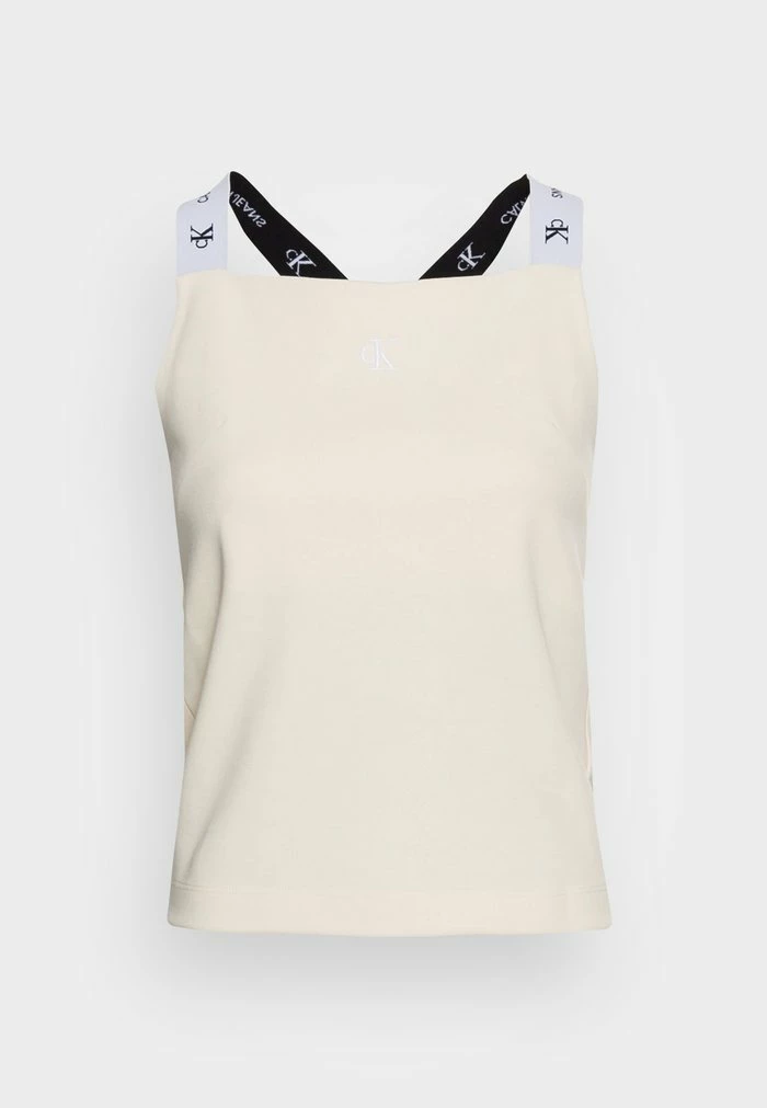 Calvin Klein Jeans SQUARE NECK TANK - Débardeur - Muslin 4 Calvin Klein Jeans SQUARE NECK TANK - Débardeur - Muslin – Image 4