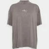 Calvin Klein Jeans MONOGRAM WASHED BOYFRIEND TEE - T-shirt Basique - Fossil Grey