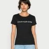 Calvin Klein Jeans INSTITUTIONAL LOGO TEE - T-shirt Imprimé - Black