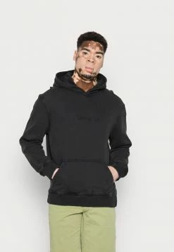 Calvin Klein Jeans INSTITUTIONAL WASHED HOODIE UNISEX - Sweat à Capuche - Washed Black