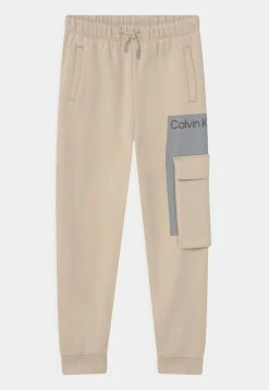 Calvin Klein Jeans PLACED COLOR BLOCK - Pantalon De Survêtement - Muslin