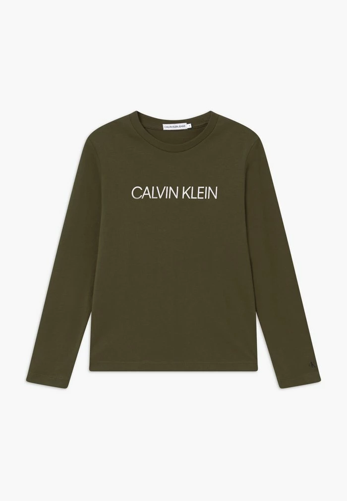 Calvin Klein Jeans INSTITUTIONAL UNISEX - T-shirt à Manches Longues - Green 1 Calvin Klein Jeans INSTITUTIONAL UNISEX - T-shirt à Manches Longues - Green