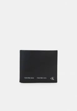 Calvin Klein Jeans LOGO STRIPE BIFOLD - Portefeuille - Black