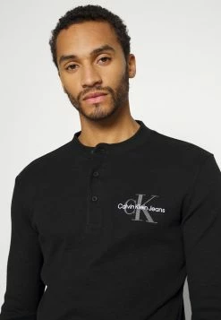 Calvin Klein Jeans SLUB TEE - T-shirt à Manches Longues - Black 9 Calvin Klein Jeans SLUB TEE - T-shirt à Manches Longues - Black -Calvin Klein Elegant Magasin 86be2a333e3e4ce89a31568fd16e5af3