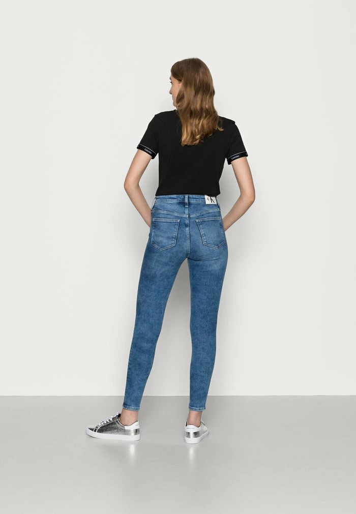 Calvin Klein Jeans HIGH RISE SUPER SKINNY ANKLE - Jeans Skinny - Blue 3 Calvin Klein Jeans HIGH RISE SUPER SKINNY ANKLE - Jeans Skinny - Blue – Image 3