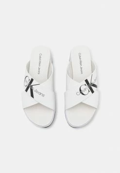 Calvin Klein Jeans FLATFORM CRISSCROSS - Mules à Talons - Bright White 11 Calvin Klein Jeans FLATFORM CRISSCROSS - Mules à Talons - Bright White -Calvin Klein Elegant Magasin 881cff73193340dd8dc2997707850edc
