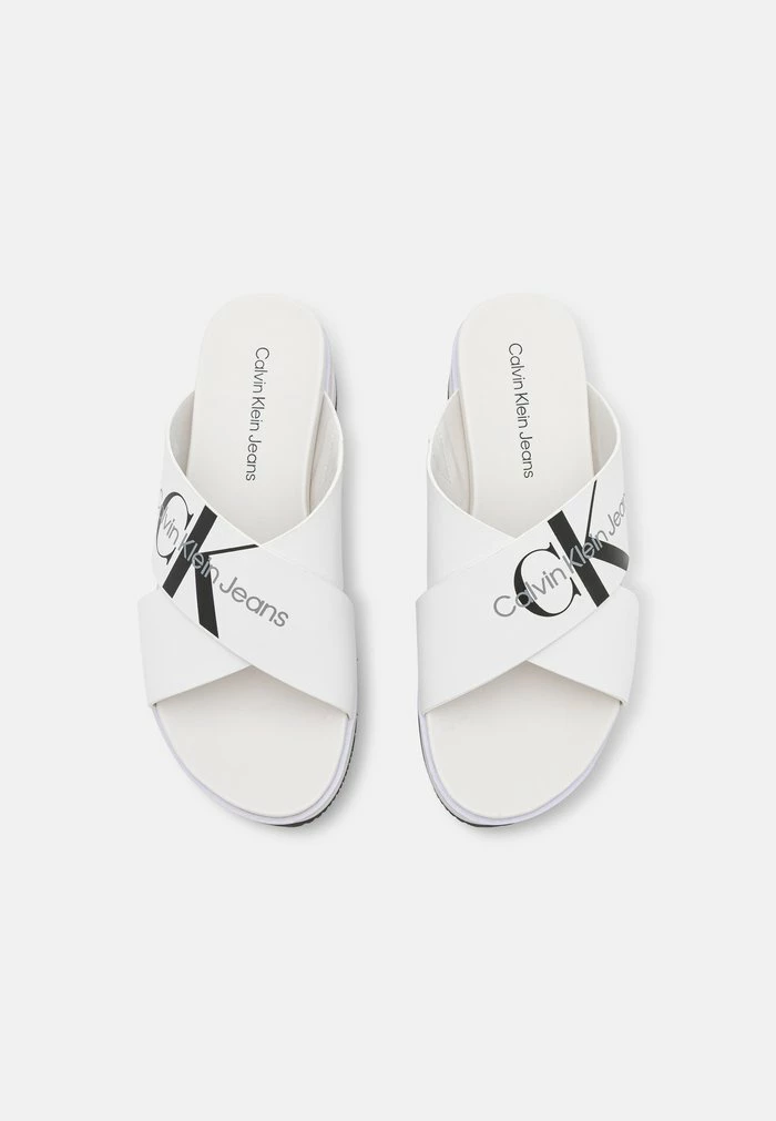 Calvin Klein Jeans FLATFORM CRISSCROSS - Mules à Talons - Bright White 6 Calvin Klein Jeans FLATFORM CRISSCROSS - Mules à Talons - Bright White – Image 6