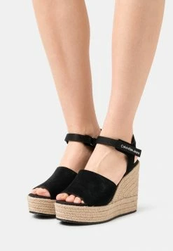 Calvin Klein Jeans WEDGE ANKLE CLIP - Sandales à Plateforme - Black